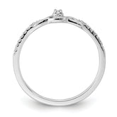 14k White Gold Polished Fancy Diamond Ring